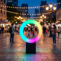 Lampadaire d'extérieur contemporain lumineux en PVC, carré, pour jardin, pelouse, plage, éclairage d'ambiance, vente directe fabricant, grande taille
