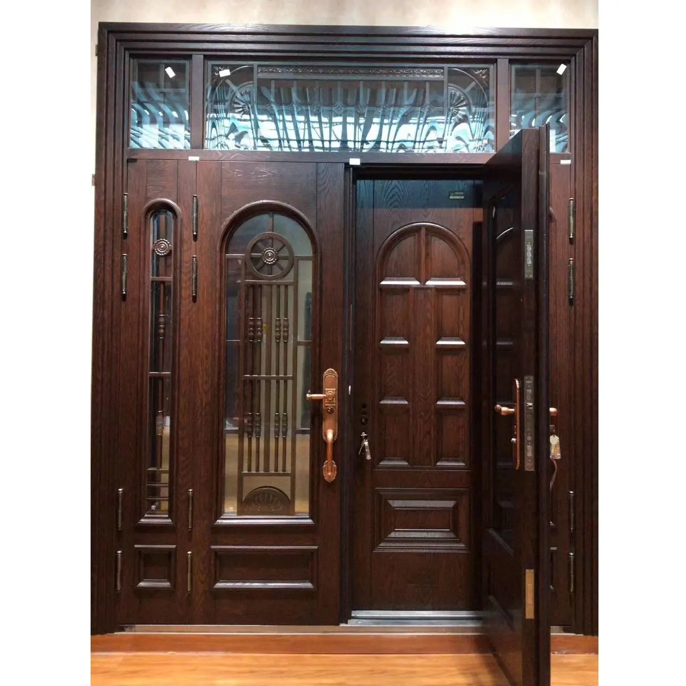 2020 latest design factory directly export steel exterior double entrance door french glass door