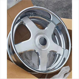 Jantes Concaves Profondes en Alliage Forgé Sur Mesure 2/3 Pièces à Capot Flottant Chromé Argent Brossé 20 21 22 23 <span class=keywords><strong>24</strong></span> 26 Pouces avec Volant - Product Image 4