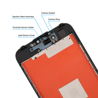 Layar LCD Hitam Putih untuk iPhone 7g, Incell Touch Digitizer OEM Pengganti dengan Garansi 1 Tahun