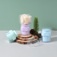 Pot vide en plastique à double paroi de 15 ml, 30 ml, 50 ml avec pompe sans air rechargeable pour masques faciaux, sérums et lotions – Idéal pour les voyages