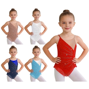 Trajes de Danza Lírica para Niñas de 6 a 16 Años, Vestido de Gimnasia Rítmica con Braguitas Integradas para Clases de Danza y Espectáculos - Product Image 1