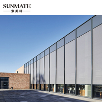 Stores à enroulement motorisés électriques intelligents Sunmate, occultants, avec moteur tubulaire en aluminium, télécommande, batterie au lithium, design moderne