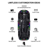 ChasingLite Nouveau Kit d'éclairage LED RGBIC triple rangée pour dessous de caisse de voiture, étanche IP68, à effet dynamique
