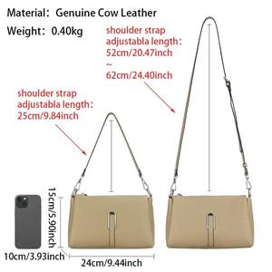 Bolsos cruzados modernos para mujer AndoBag, bolso de hombro de cuero genuino, bolso de mano de lujo y bolso cuadrado 1614 - Product Image 3