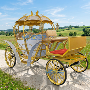 New High-quality Golden Electric Pumpkin Carriage Luxury Sightseeing Royal Carriage Supplier - Product Image 1