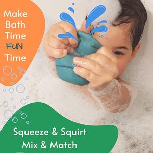 Eco-Friendly 4Pcs Animals Shape Silicone Baby <b>Bath</b> Set Spray Water Toy for Boys Girls Pool Bathroom Toys - Product Image 2