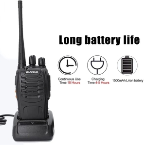 สำหรับ BF-888S เครื่องวิทยุสื่อสารสำหรับเด็ก รุ่นมินิ ระยะไกล 5W สองย่านความถี่ กันน้ำระดับ IPX-3 แบตเตอรี่ลิเธียม 1500-2000mAh - Product Image 1