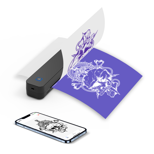 OEM Wireless A4 Portable Thermal Transfer Printer for 203dpi 1500mAh Battery-in Stock for Tattoo Studios Mobile Offices