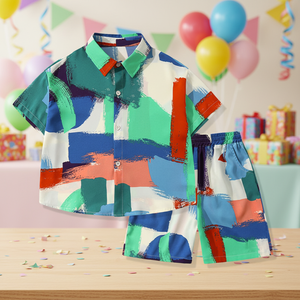 Camicia Estiva per Bambini in Stile Coreano con Cartoni Animati in Cotone e Chiffon, Nuova Moda 2025, Elegante per Neonati, Direttamente dalla Fabbrica - Product Image 2