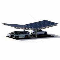 Structure de montage solaire photovoltaïque robuste en acier pour abri de voiture, certification CE/ISO9001, garantie 10 ans pour les hubs de transport public
