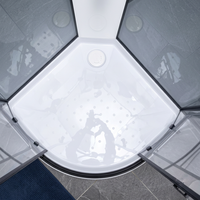 Cabine de douche intelligente anti-buée avec cadre en alliage d'aluminium, cabine de douche intelligente pour personnes âgées, design de salle de bain