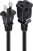 Prise de câble d'extension américaine Cordon d'extension d'alimentation USA Mâle Femelle 2 broches 2 prises pour NEMA 1-15P à 1-15R 0.3m 0.5m 1m 1.5m 3m 5m