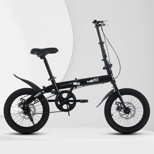 Bicicleta Plegable Portátil de 16 Pulgadas con Cuadro de Acero de Alto Carbono y Frenos de Disco Dobles para Adultos/Niños, Uso Estudiantil, Deportes al Aire Libre - Product Image 6