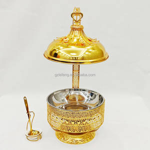 Asılı kapak büfe otel ziyafet ekipmanları ile ikram için yeni tasarım toplu altın reşo çanak gıda ısıtıcısı paslanmaz çelik - Product Image 2