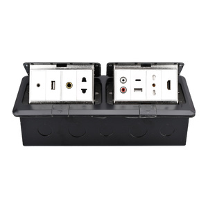 Nhà máy trực tiếp tiêu chuẩn Châu Âu ba-trong-một Hidden Tabletop Ổ cắm điện IP44 NFC pop-up Máy tính để bàn sạc ổ cắm - Product Image 3