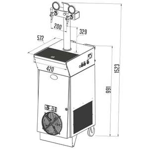 Dispenser di birra mobile a 2 rubinetti CWP 300 - Product Image 2