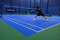 Muestras Gratis de Baldosas Deportivas Ecológicas Autodrenantes de PP Interconectables para Bádminton, Escuelas, Patios de Recreo, Jardines y Clubes