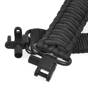 Accessori per cintura con fibbia in Nylon Paracord 7 Core regolabile a 2 punti con tracolla tattica