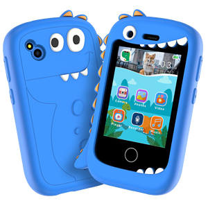 Dễ thương học tập đồ chơi xa31 trẻ em thông minh Điện thoại màu đen có thể chọn màu hồng tím hoặc màu xanh Silicone trường hợp chàng trai cô gái trò chơi selfie điện thoại - Product Image 2