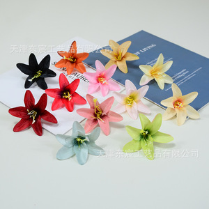 Dongchen Crafts <b>Artificial</b> Lily <b>Flowers</b> <b>Small</b> Silk <b>Flower</b> Realistic Home Decoration Wedding Props - Product Image 4