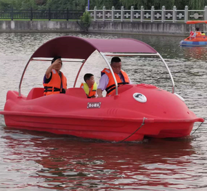 <span class=keywords><strong>Pédalo</strong></span> de type requin pour quatre personnes 2023 avec <span class=keywords><strong>toboggan</strong></span>, bateau à pédales aquatique, bateau de loisirs pour parc d'attractions - Product Image 2