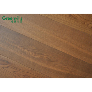 Parterre en bois de chêne massif super mat de 190mm de large, plancher en bois fumé blanc, plissage - Product Image 3