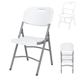 איכות טובה לבן זול כסאות מתקפל מסיבה חיצוני כיסא לקפל אירועים גן כיסאות