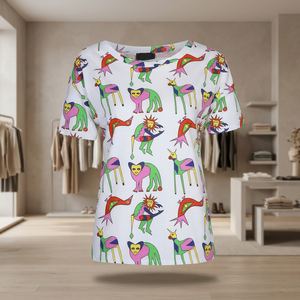 T-shirt imprimé sur toute la surface pour femme - Product Image 3