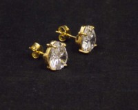 Pendientes de Plata de Ley 925 con Baño de Oro de 18K, Diseño Clásico de Diamante Facetado en Forma de Pera, Engaste de Bisel, Elegantes y Modernos para Mujer
