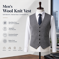 Gilet de Costume Homme Slim Fit Personnalisé avec Logo, Col en V Classique, Simple Boutonnage, Idéal pour Mariage, Fête, Bureau ou Tenue Décontractée