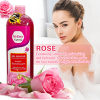Gel Douche Exfoliant Ultra Blanchissant aux Bulles Parfumées, Crème de Douche Nourrissante et Hydratante Rafraîchissante
