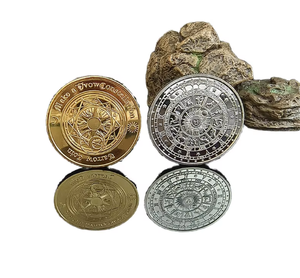 Set di 12 monete della costellazione dello zodiaco-monete da collezione placcate in oro, regalo di astrologia di arte astratta per uomini e donne di nuovo arrivo - Product Image 1