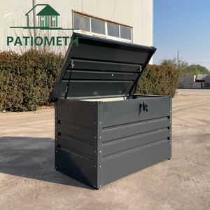 Boîte <span class=keywords><strong>de</strong></span> rangement gris foncé 165L X 64W X 62H, résistante à l'eau, <span class=keywords><strong>en</strong></span> <span class=keywords><strong>acier</strong></span> galvanisé, avec serrure et levage hydraulique à fermeture douce - Product Image 5