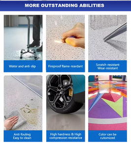 Revêtement de sol en époxy effet marbre, <span class=keywords><strong>peinture</strong></span> marbrée, époxy intérieur et extérieur, <span class=keywords><strong>peinture</strong></span> de sol auto-nivelante au sable coloré - Product Image 6