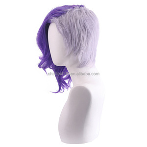 <span class=keywords><strong>Perruque</strong></span> de cosplay The Main Saint Da Pirates Vs. Wang Peigiwan, bicolore, cheveux longs bouclés violets - Product Image 5