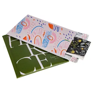 사용자 정의 로고 버블 메일러 폴리 봉투 포장 재활용 친환경 해양 녹색 배송 가방 인쇄 컬러 패딩 랩