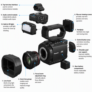 Cámara de Video Profesional ORIGINAL AG-CX10 4K con Paquete de <span class=keywords><strong>Monitor</strong></span> de Grabación <span class=keywords><strong>Atomos</strong></span> <span class=keywords><strong>5</strong></span> - Product Image 5