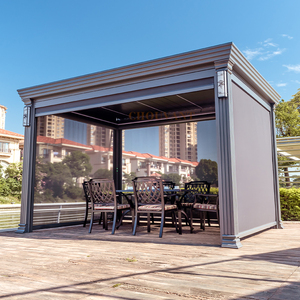 Pérgola Bioclimática Moderna Automática para Patio, Arcos Exteriores de Aluminio con Techo de Láminas Ajustables y Recubrimiento en Polvo - Product Image 1