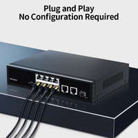 HORACO - Conmutador POE de 11 Puertos, 10/100/1000 Mbps, Conmutador Inteligente Estándar IEEE802.3af/at para Cámaras IP/Cámaras de Seguridad NVR, 7.6 Gbps