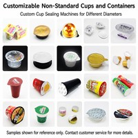 Petite machine de scellage de gobelets en plastique PE pour usage commercial et industriel, idéale pour les boutiques de smoothies, de café et de boba.