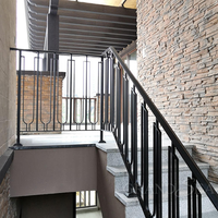 Balustrade de balcon décorative en fer forgé pour extérieur