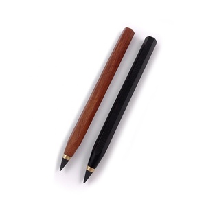 Instrument d'écriture éternel en ébène Le baril hexagonal en bois massif de luxe n'a jamais besoin de plomb - Product Image 1