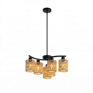 <span class=keywords><strong>Lampadario</strong></span> a sospensione <span class=keywords><strong>solare</strong></span> in rattan a 6 teste |   PT0912 - Product Image 5