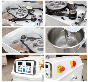 Boulangerie professionnelle automatique 100kg mélangeur de farine <span class=keywords><strong>Petrin</strong></span> Boulangerie spirale mélange pain gâteau pâte moteur engrenage roulement noyau - Product Image 4