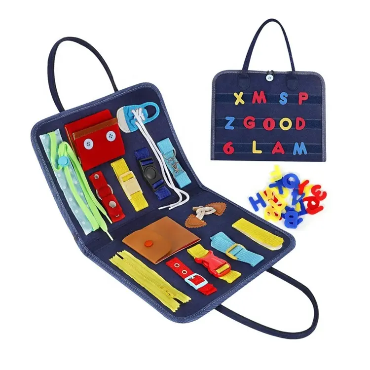 Доска Монтессори игрушки для малышей складные 14 шт. сенсорные игрушки аутизм игрушки сумка дизайн