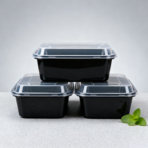 Wholesale Disposable Rectangular Plastic Salad <strong>Box</strong> Fruit Meat Containers with Lids <strong>Lunch</strong> Food Packaging Takeaway <strong>Box</strong> - Product Image 2