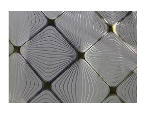 Fleur décorative en verre de titane acide UV Ice Factory Price 3.8mm 4mm Frosted Eteched Silver and Golden Rectangle Flat Solid - Product Image 2
