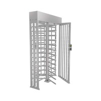 Double Entrance Anti-Tailing Fingerprint Access Control Rotating Gate Full Height Turnstile Security for Gym 304 Stainless Steel