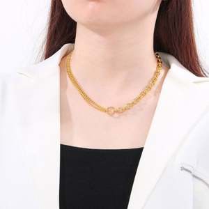 Cadena Delicada Ajustable de Titanio 316L, Acero Inoxidable, Chapada en Oro PVD de 14k/18k, para Hombre y Mujer - Product Image 2